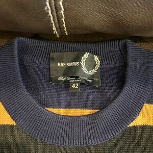 RAF Simon’s collab fred Perry jumper.